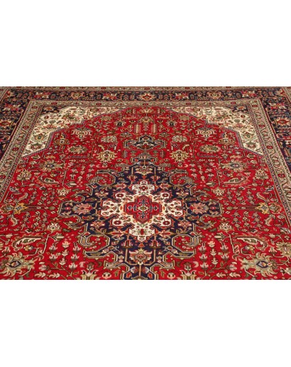 Tappeto Tabriz Persia marrone giallo 202x300