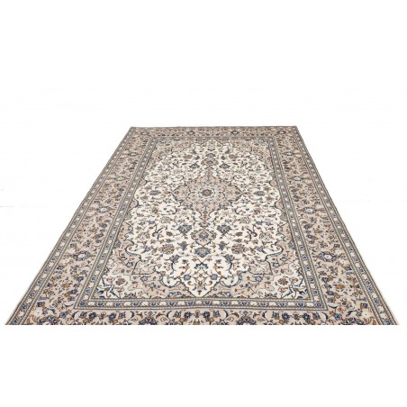 Tappeto Kashan Persia bianco grigio 195x308