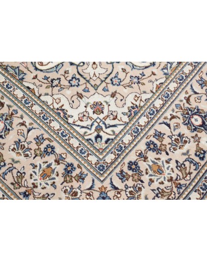 Tappeto Kashan Persia bianco grigio 195x308