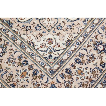Tappeto Kashan Persia bianco grigio 195x308