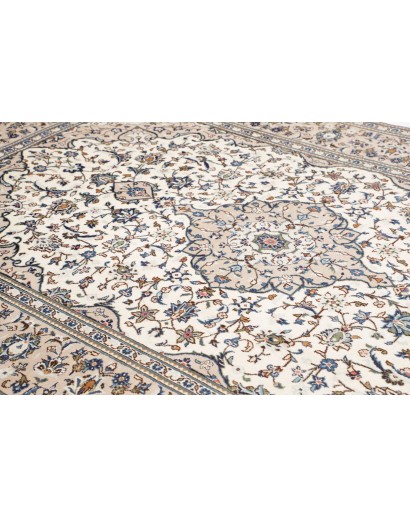 Tappeto Kashan Persia bianco grigio 195x308