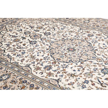 Tappeto Kashan Persia bianco grigio 195x308