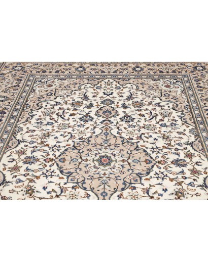 Tappeto Kashan Persia bianco grigio 195x308