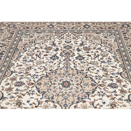 Tappeto Kashan Persia bianco grigio 195x308