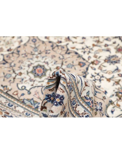 Tappeto Kashan Persia bianco grigio 195x308