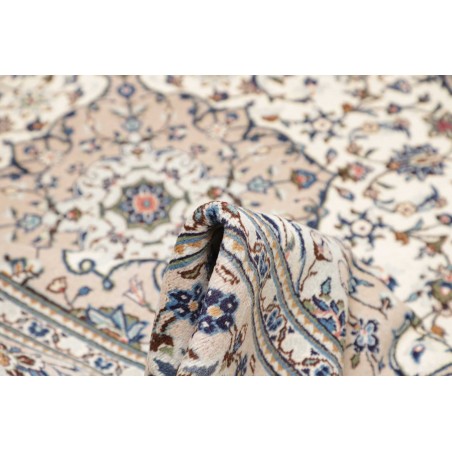 Tappeto Kashan Persia bianco grigio 195x308