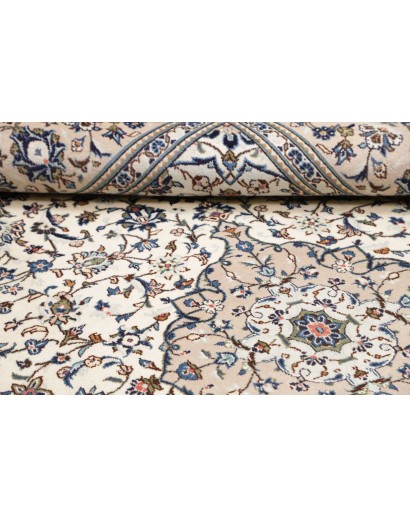 Tappeto Kashan Persia bianco grigio 195x308