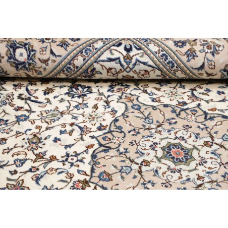 Tappeto Kashan Persia bianco grigio 195x308