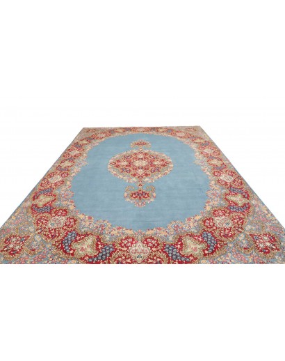 Tappeto Kerman Persia azzurro 280x385