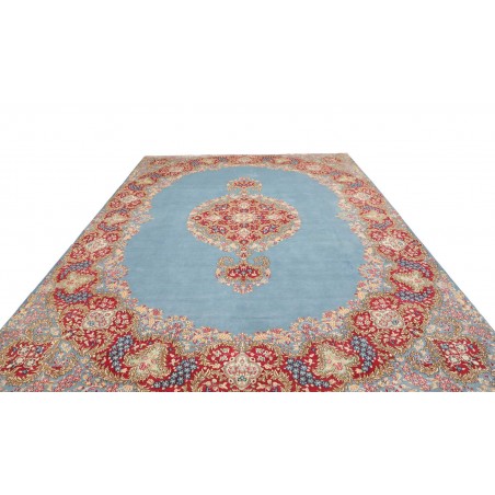 Tappeto Kerman Persia azzurro 280x385
