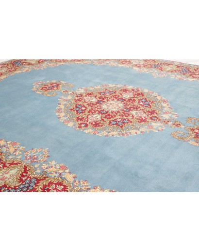 Tappeto Kerman Persia azzurro 280x385