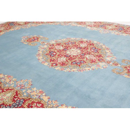 Tappeto Kerman Persia azzurro 280x385