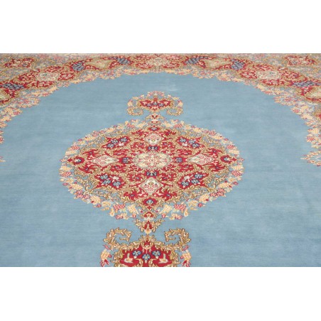 Tappeto Kerman Persia azzurro 280x385