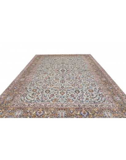 Tappeto Kashan Persia azzurro verde 303x410