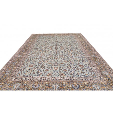 Tappeto Kashan Persia azzurro verde 303x410