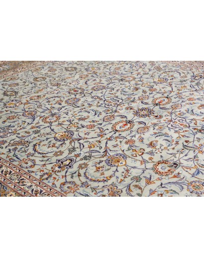 Tappeto Kashan Persia azzurro verde 303x410