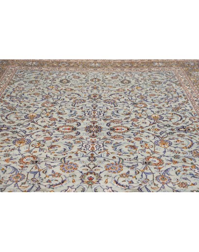 Tappeto Kashan Persia azzurro verde 303x410