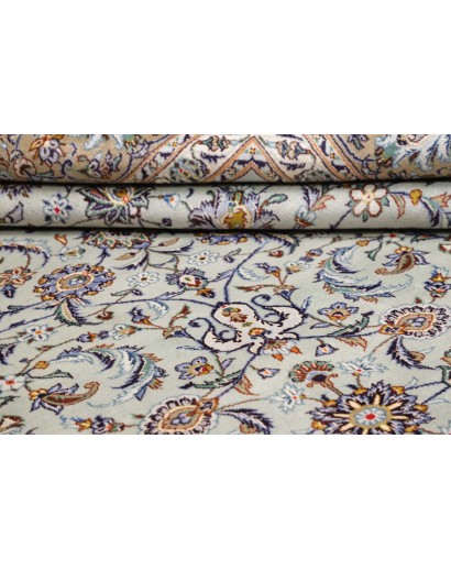 Tappeto Kashan Persia azzurro verde 303x410