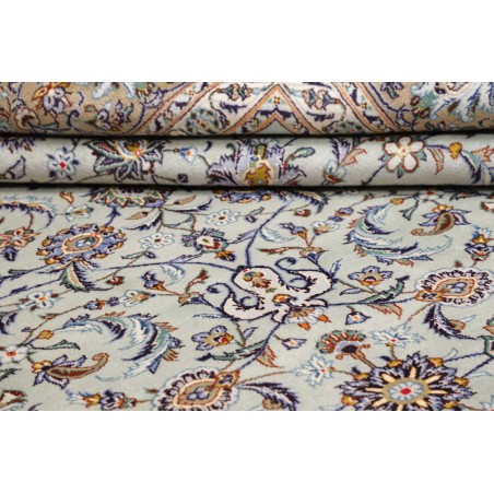 Tappeto Kashan Persia azzurro verde 303x410