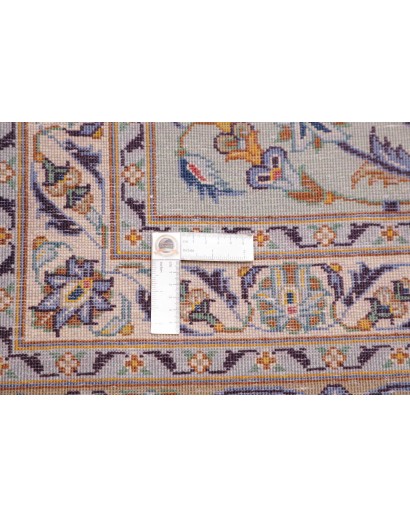 Tappeto Kashan Persia azzurro verde 303x410